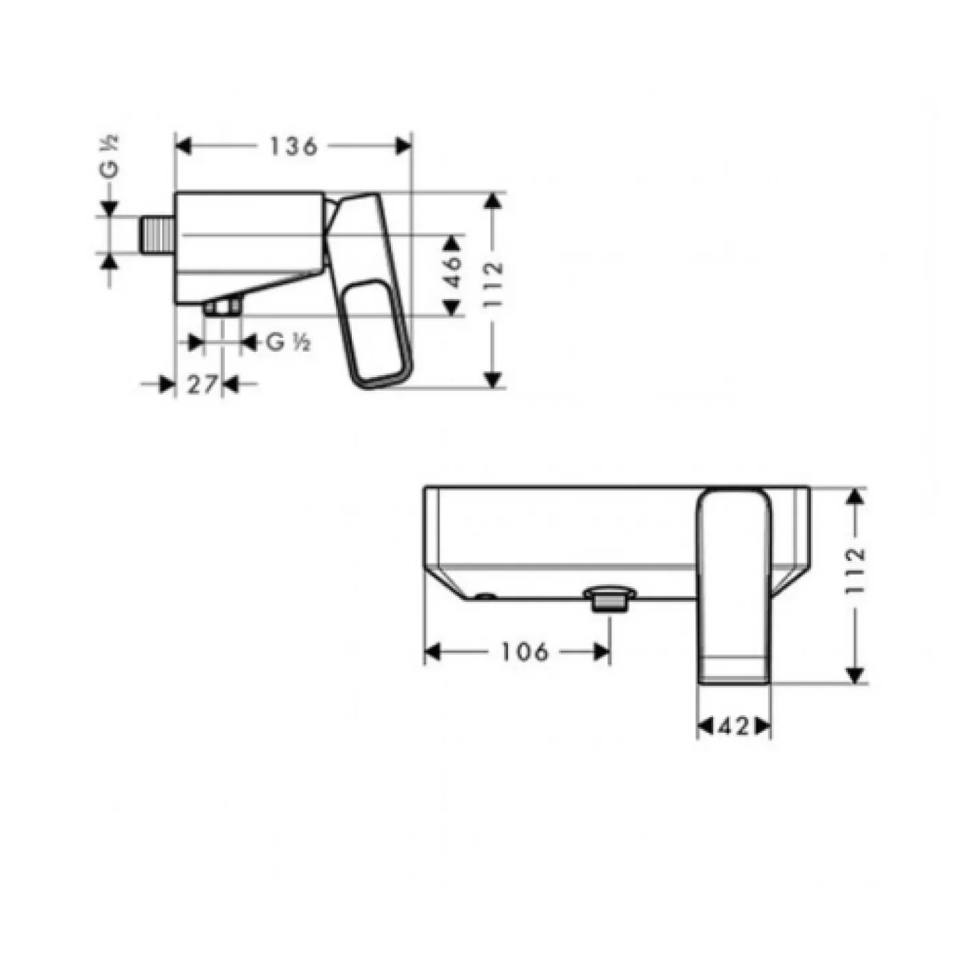 Смеситель для душа Hansgrohe Axor Urquiola (11620000) - Фото 1